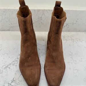 Dolce Vita Tan Suede Ankle Booties